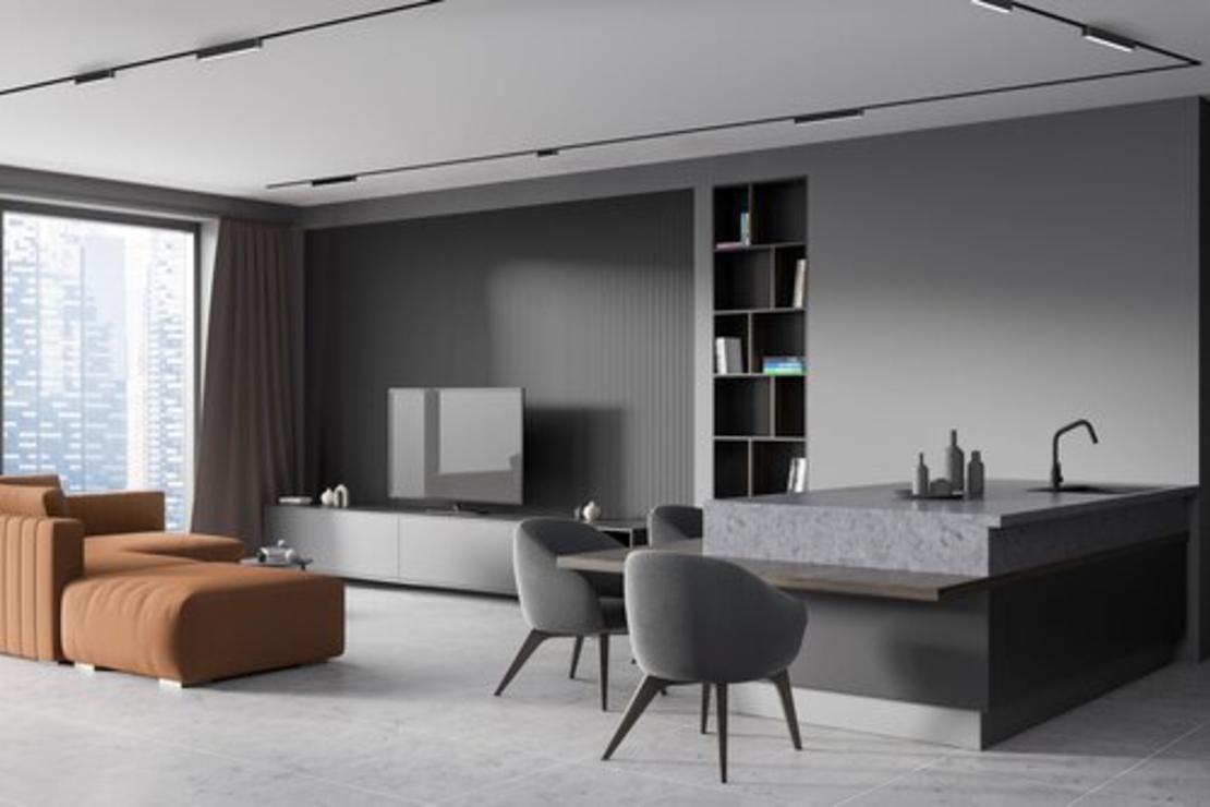 Модерно LED релсово осветление – 6W, топло бяло, черен алуминий