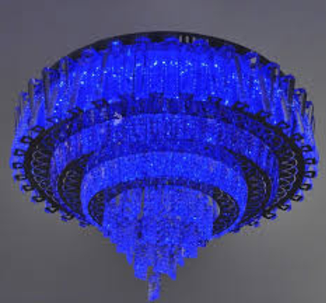 LED полилей 35W,хром, метал и кристал, RGB, дистанционно управление