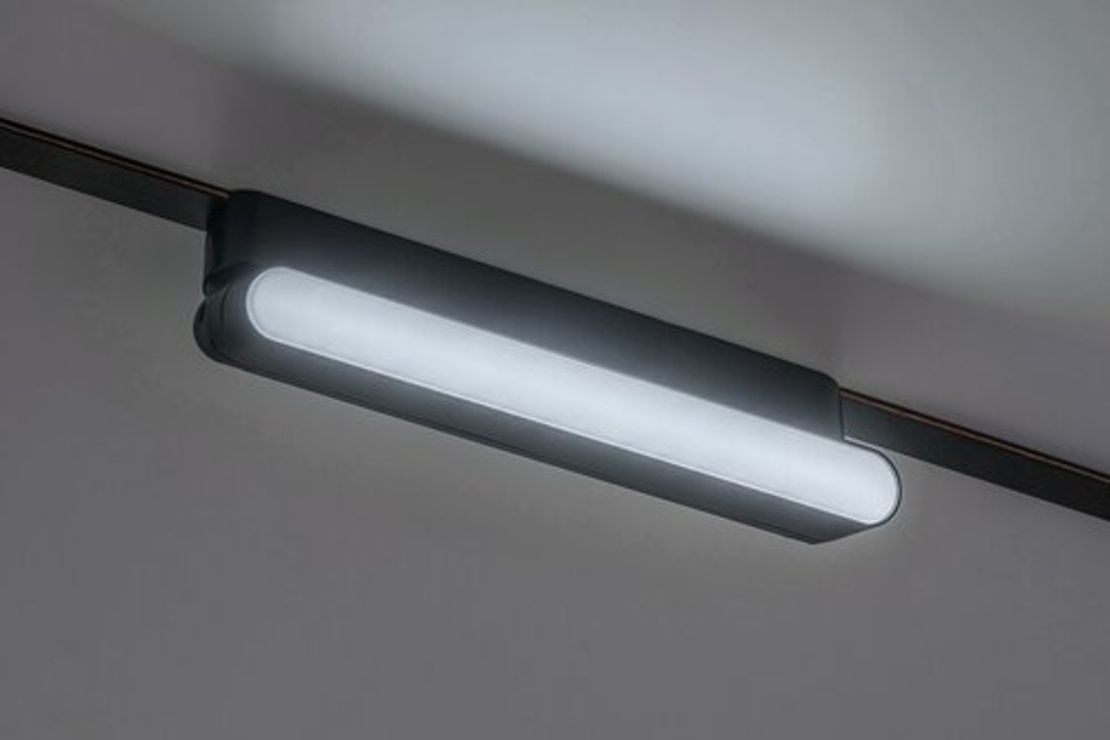 Смарт LED релсово осветление – 7W, регулируема цветна температура 2700–5500K, Wi-Fi, черен алуминий