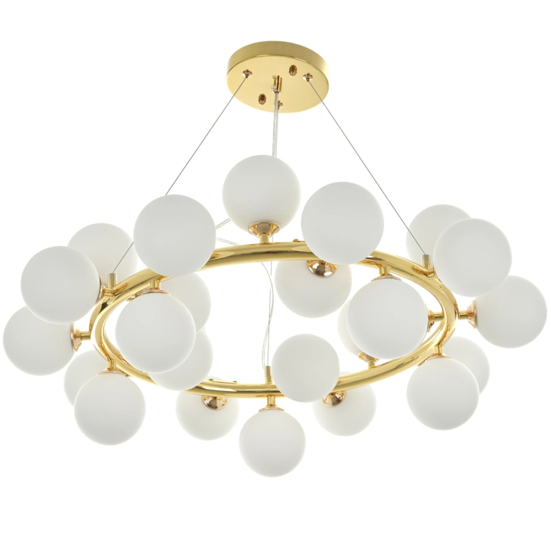 Модерен златен полилей 25 x G9