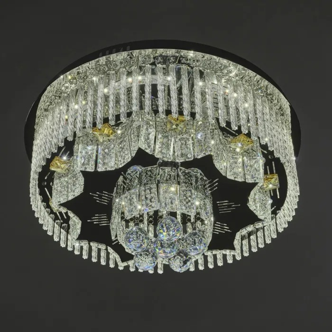 Модерен кристален LED полилей с дистанционно управление