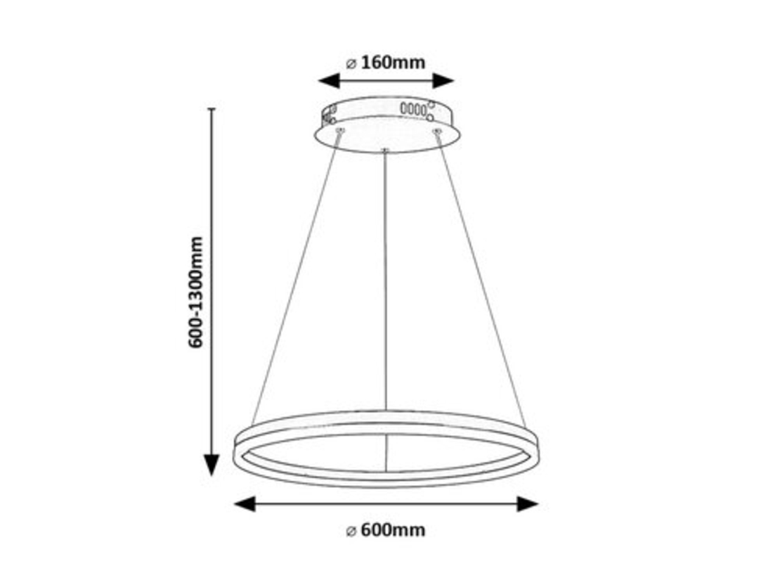 Модерен LED полилей Isaure – 35W, CCT 3000K/4000K/6500K