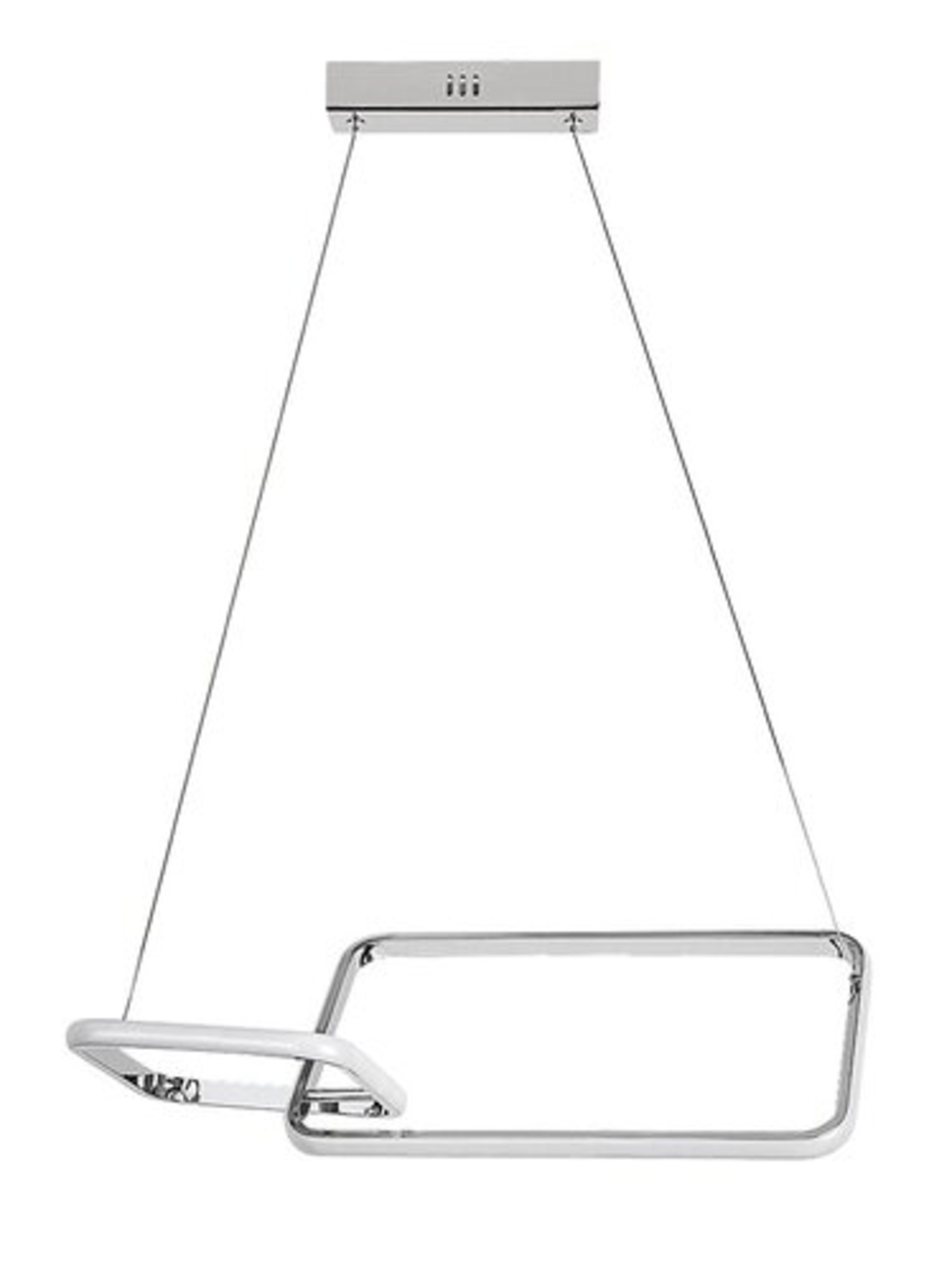 Модерен висящ LED пендел Malwen – 36W, 3600 lm, хром, 4000K естествена светлина