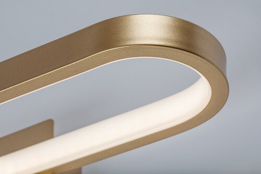 LED осветително тяло за баня 15W, IP44, 4000K, матирано злато