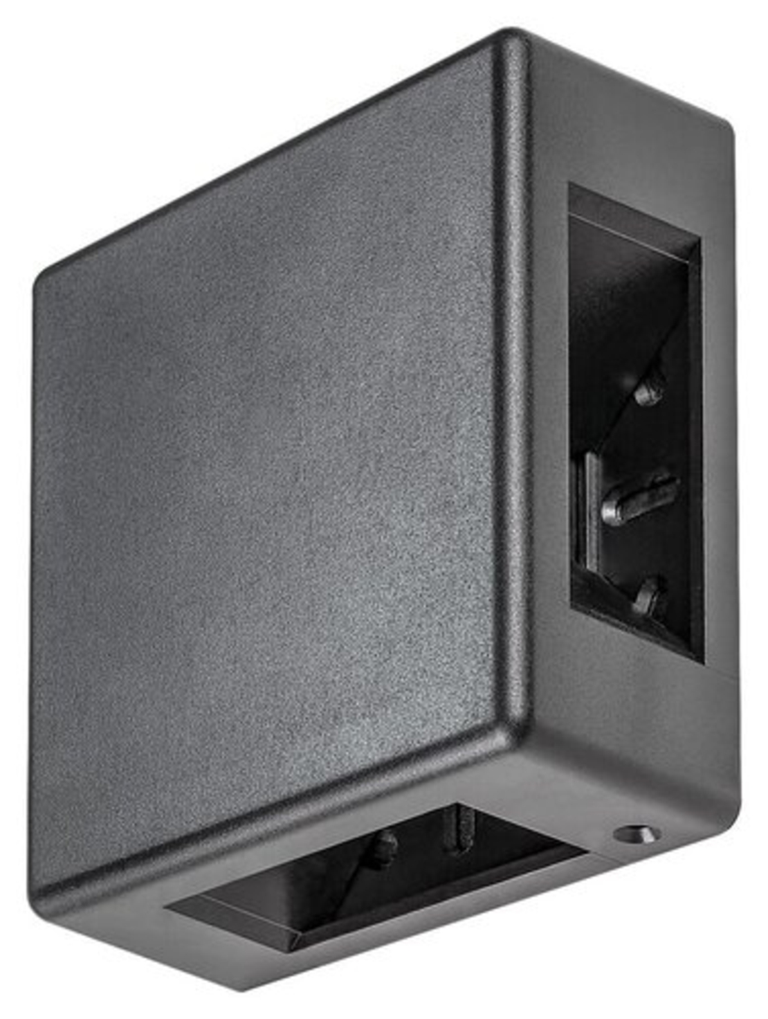 Компактен квадратен LED аплик Lippa в черно – стилно фасадно осветление 6W