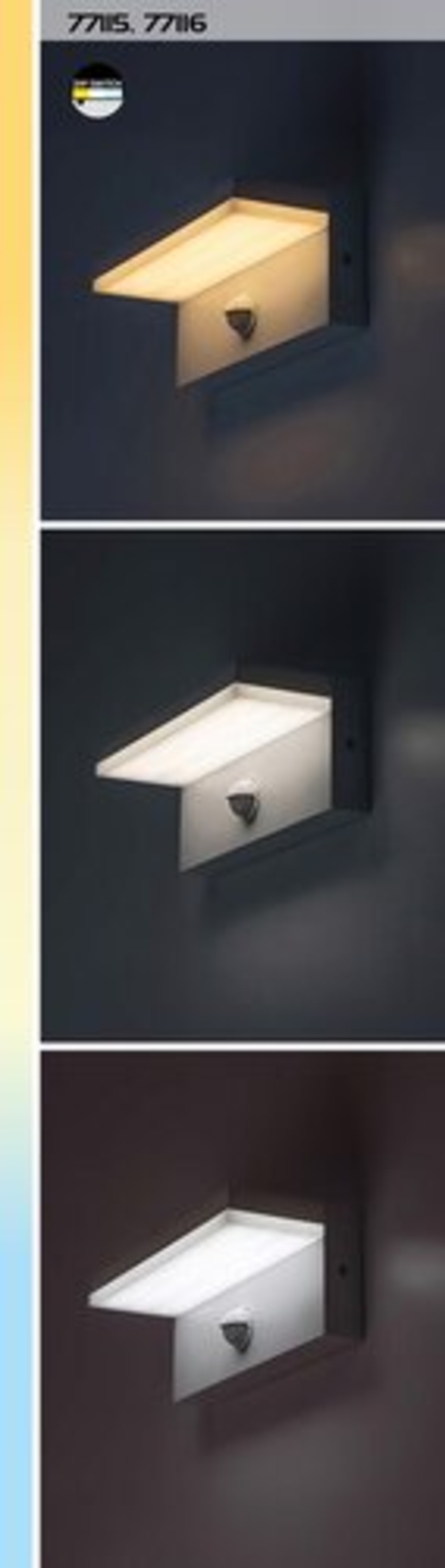 Интелигентен бял LED аплик Zaragoza 9W – външно осветление със сензор и регулируема цветна температура