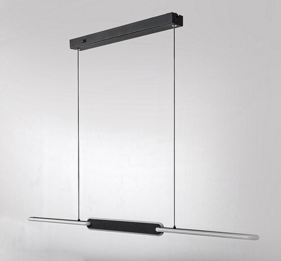 Модерен висящ LED полилей 36W с регулируема цветна температура – черен