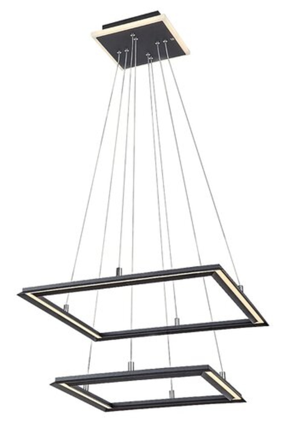 LED висящ полилеи– 48W, 3000K черен метал