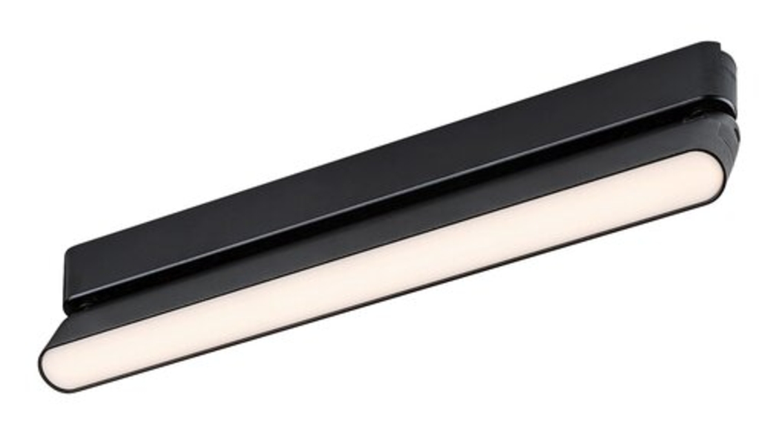 LED релсово осветление – 16W, топло бяло 3000K, черен алуминий