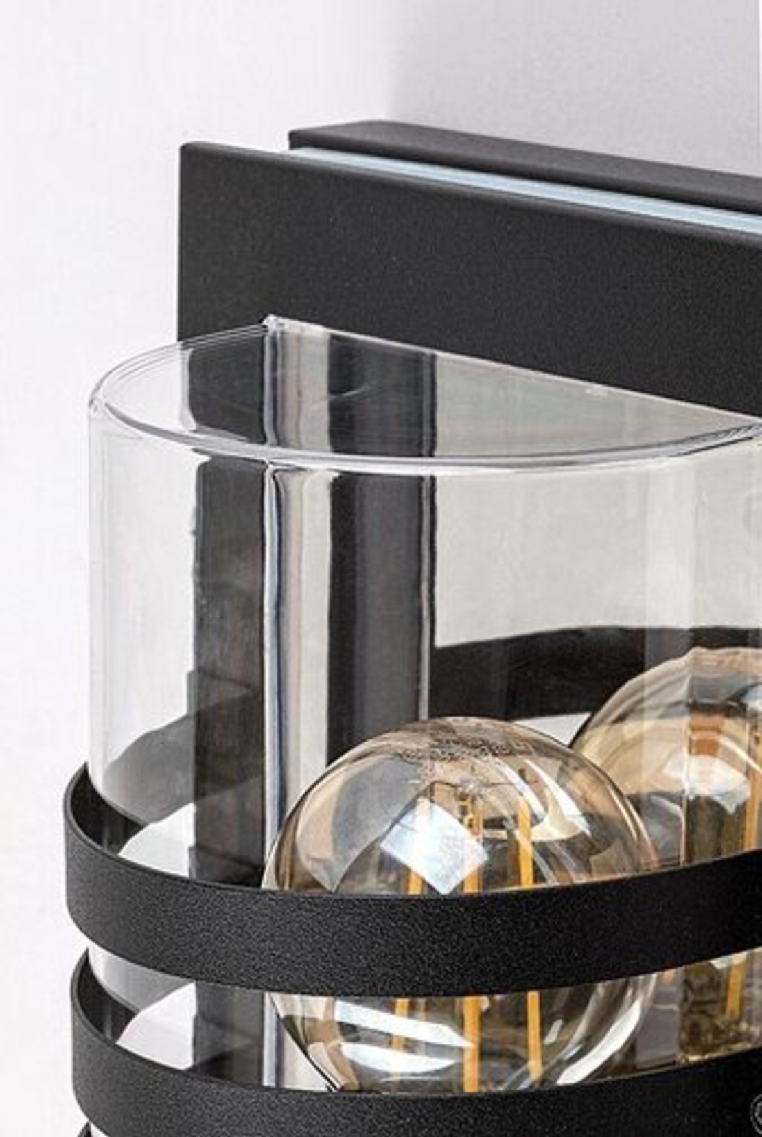 Модерен външен аплик Orlova – черен, неръждаема стомана, E27, IP44