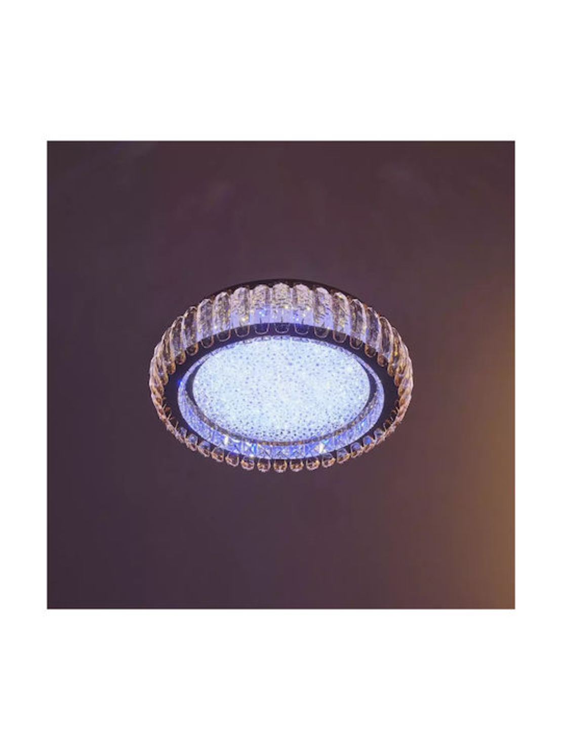 LED таванен плафон с кристал 120W с дистанционно – Злато