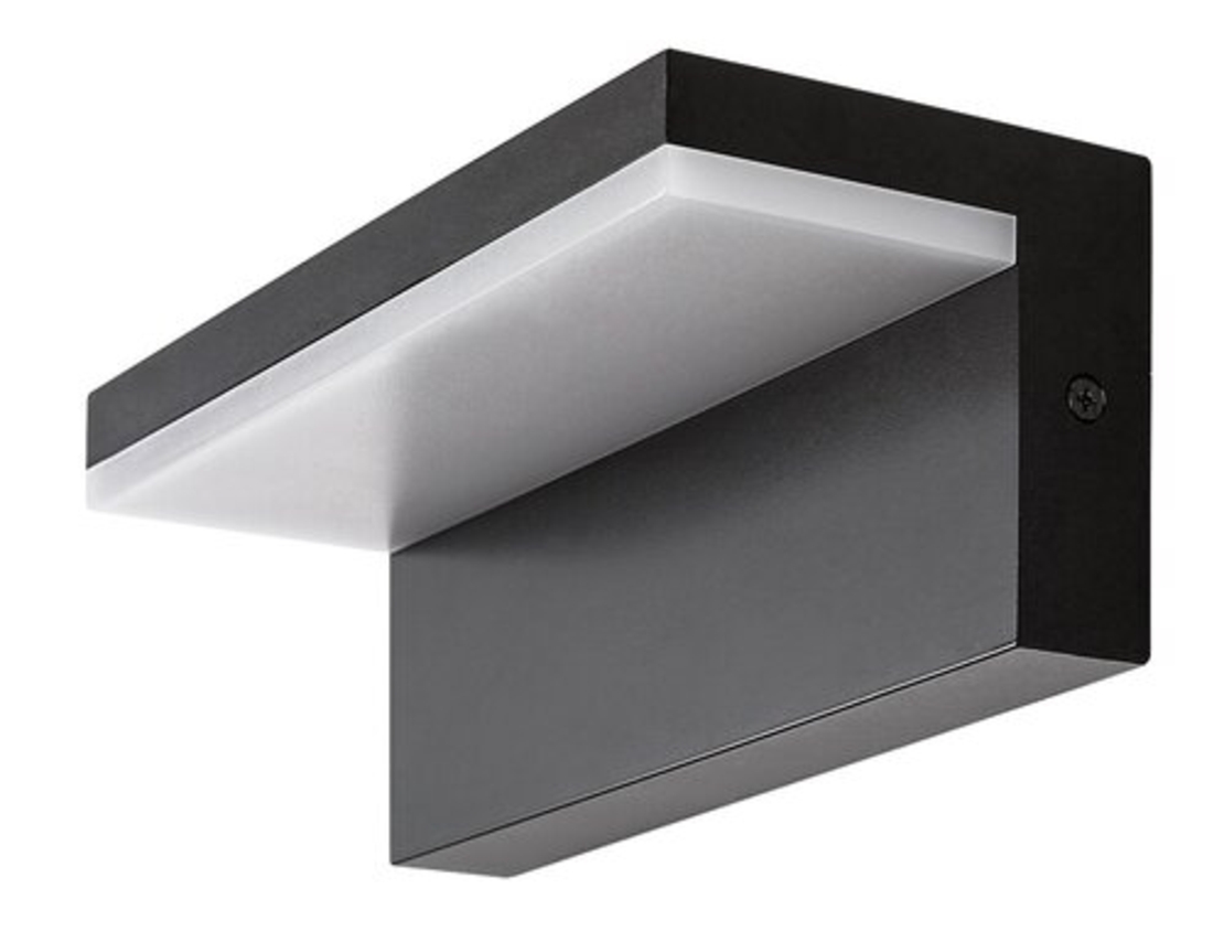 Модерен черен LED аплик Zaragoza 10W – стилно вертикално външно осветление с естествена светлина