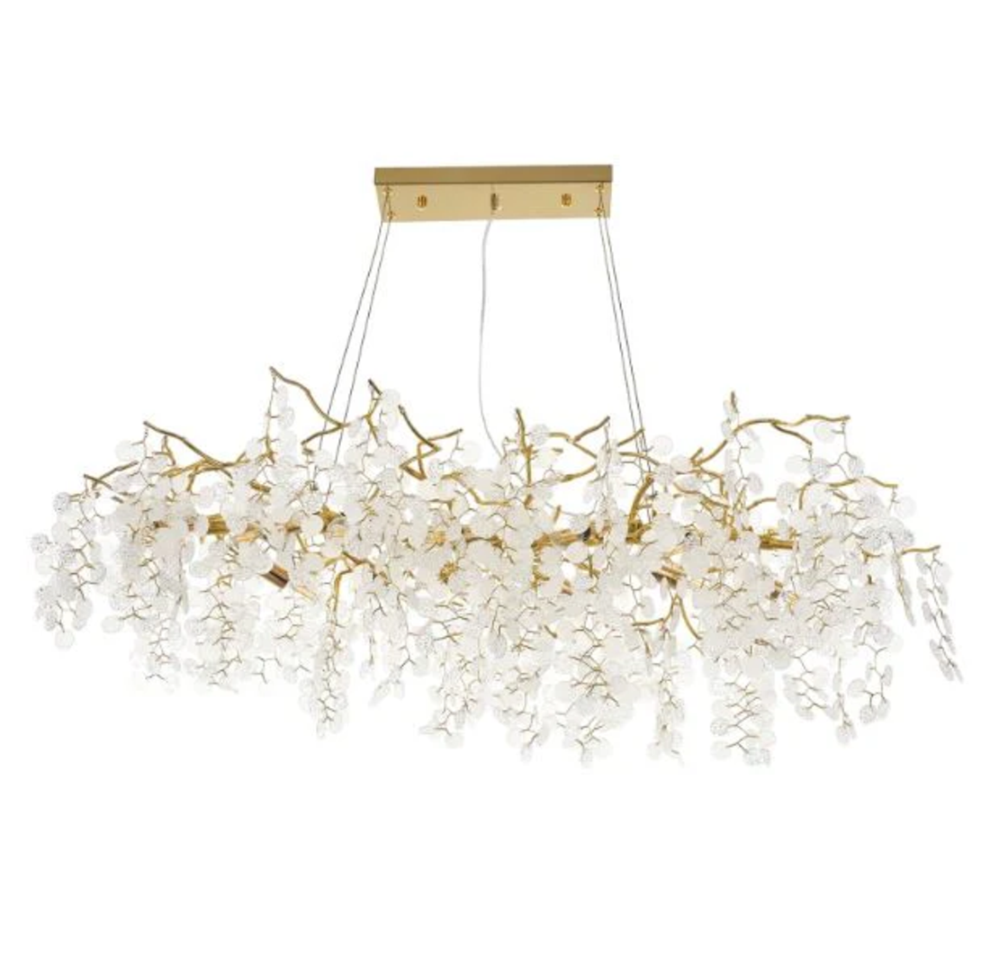 Кристален полилей злато 10xE14 с регулируема височина