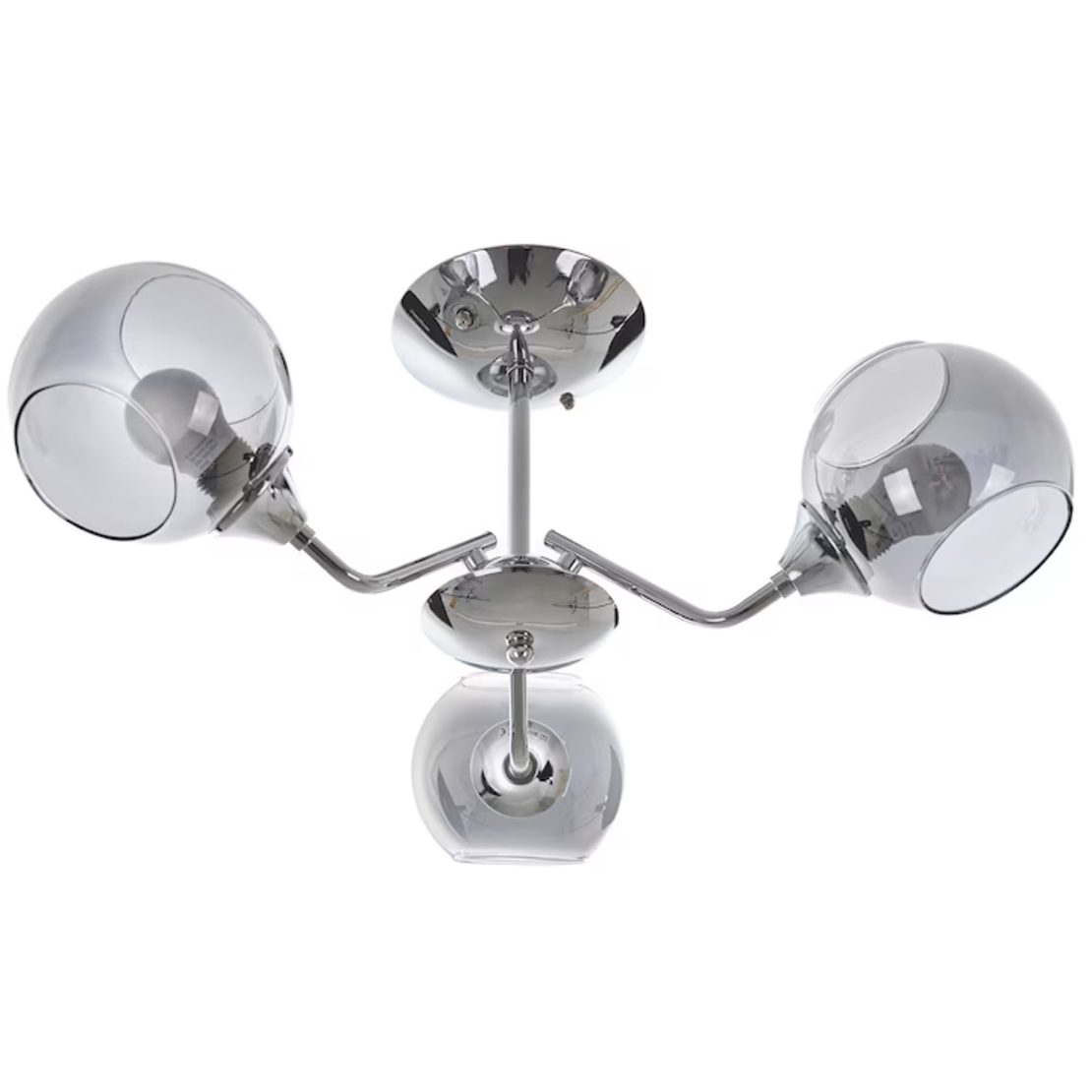 Полилей хром и стъкло 3 Х Е27