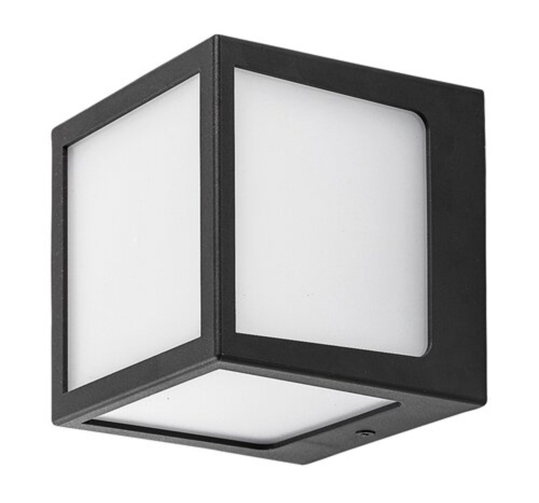 Модерен квадратен LED аплик Rennes 10W – антрацитно външно осветление с естествена светлина