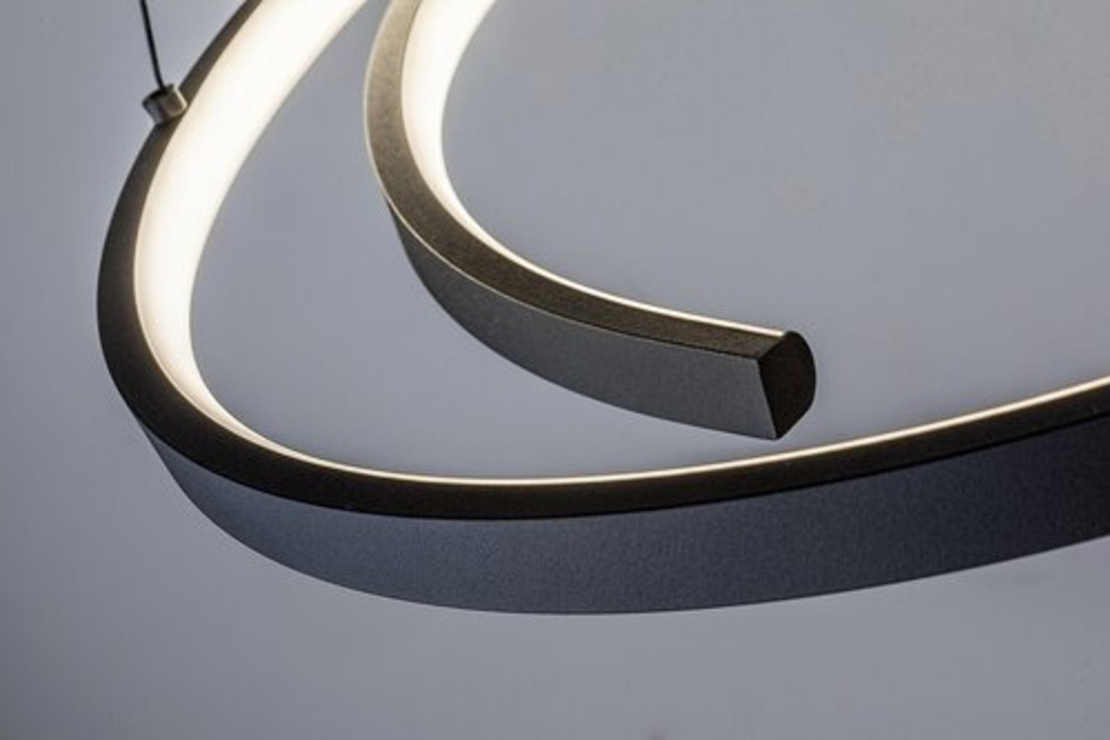 Модерен висящ LED полилей 40W – черен, естествена светлина 4000K