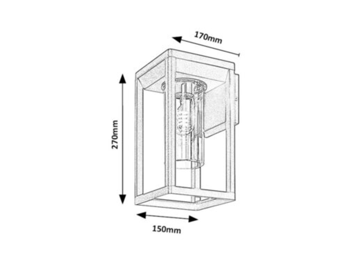 Модерен външен аплик Zernest E27 – стилно фасадно осветление с IP54 защита