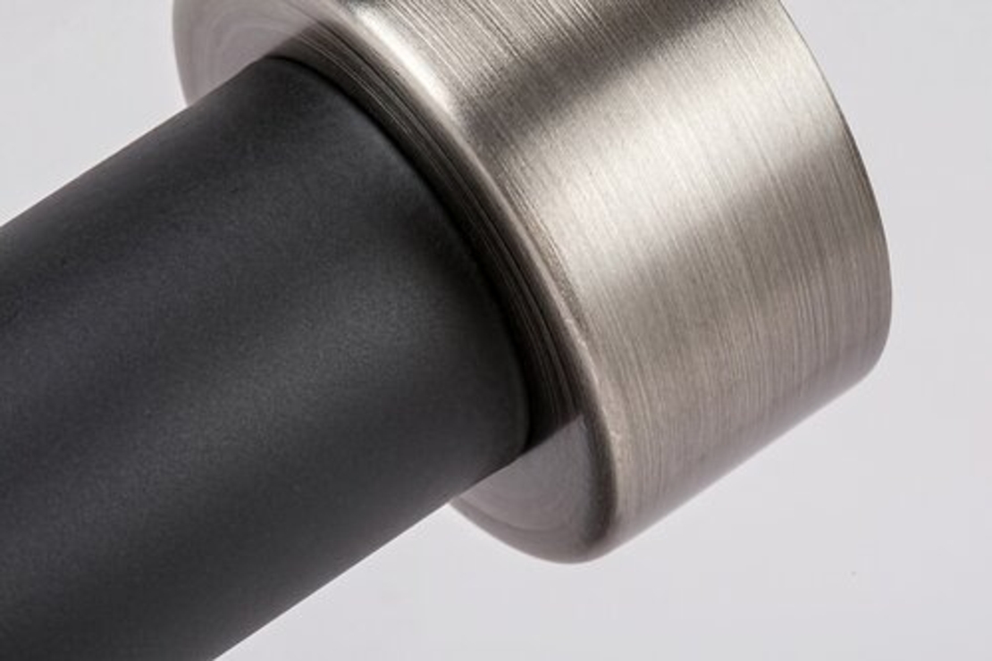 Модерен спот 1-ца – матирано черен и матиран хром метал, GU10, 1x50W