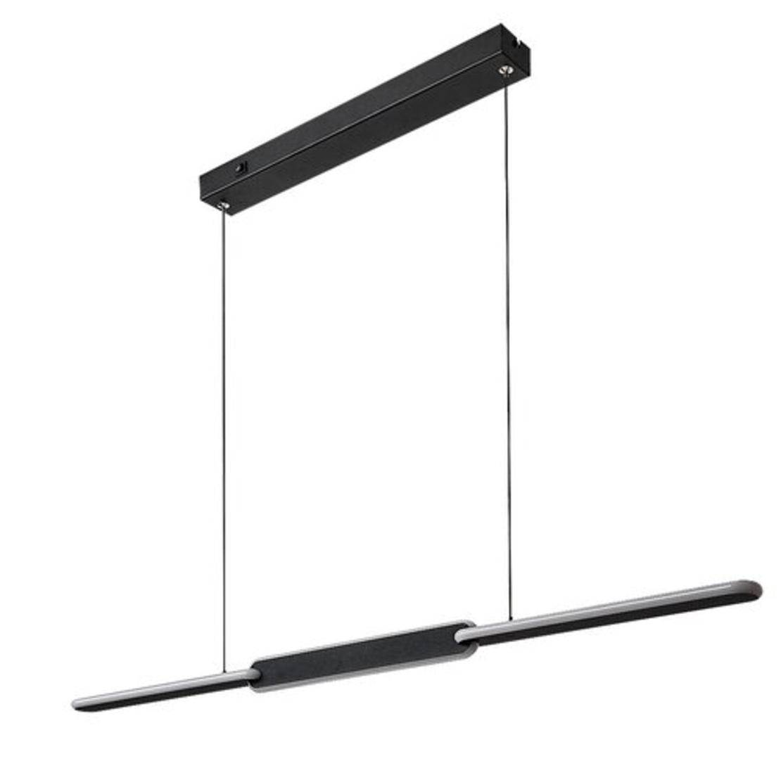 Модерен висящ LED полилей 36W с регулируема цветна температура – черен