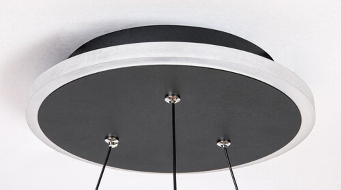 Модерен висящ LED полилей 45W с регулируема цветна температура – черен