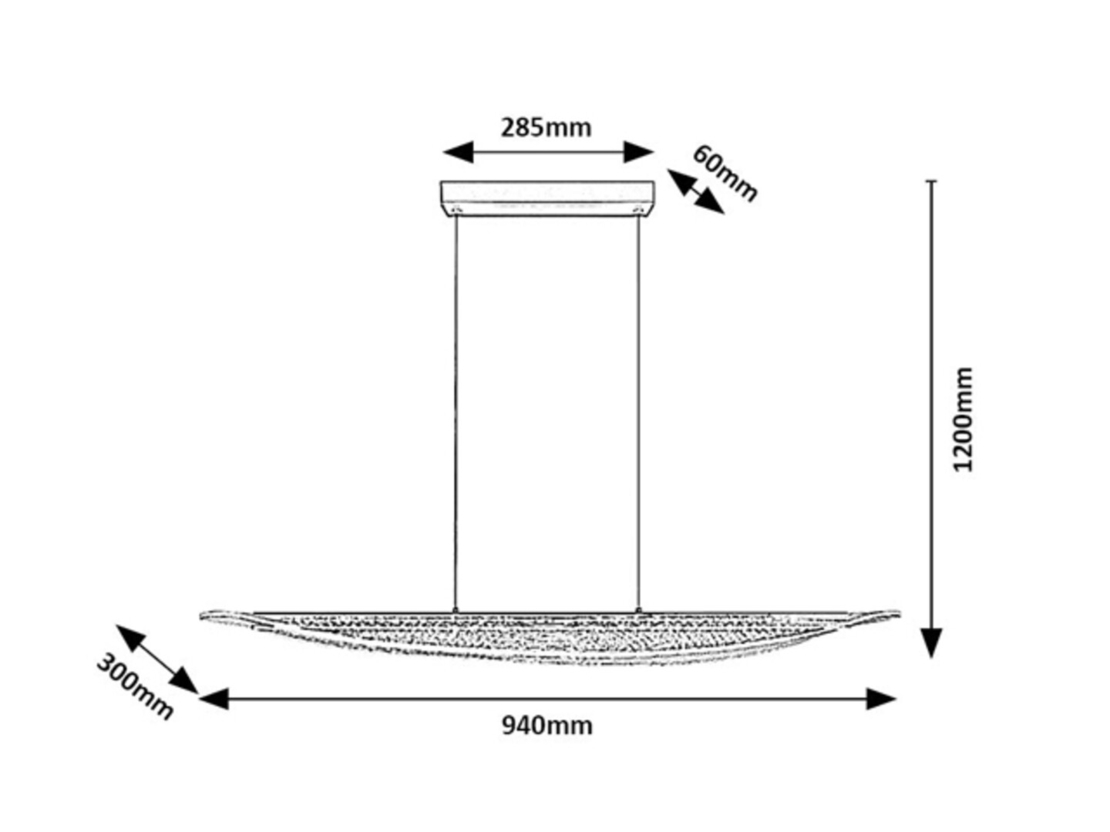 Модерен LED висящ полилей 32W матирано златенметал ,акрил и топла светлина 3000K