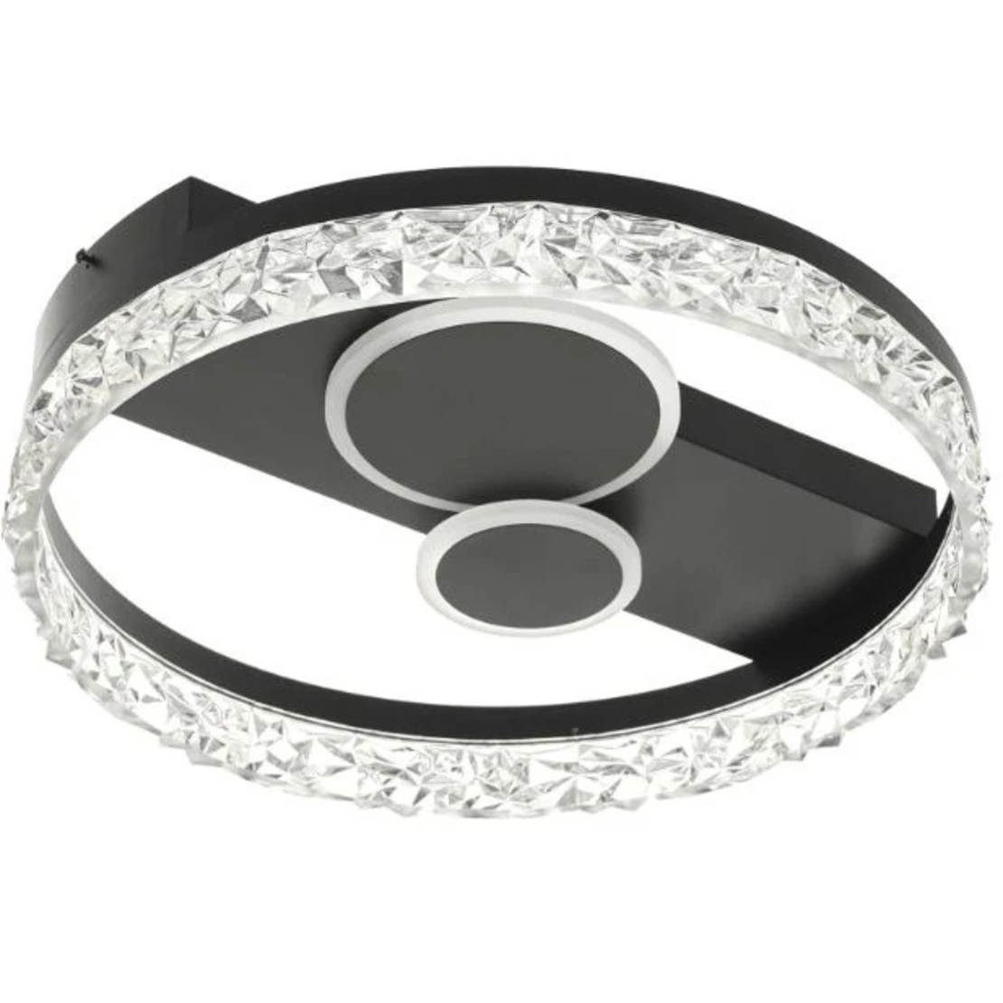 Модерен LED плафон със smart управление – черен