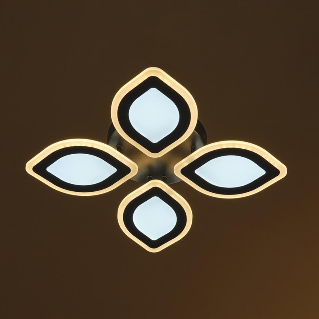 Модерен LED полилей със smart управление – черен