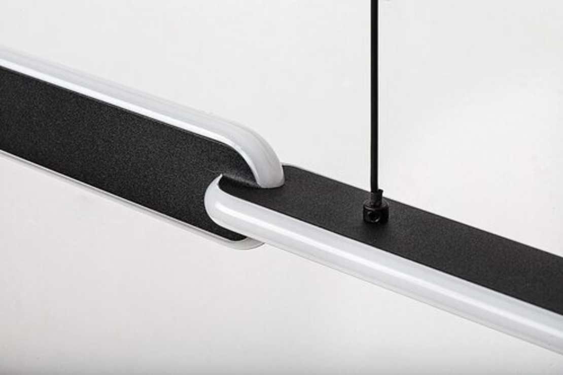 Модерен висящ LED полилей 36W с регулируема цветна температура – черен