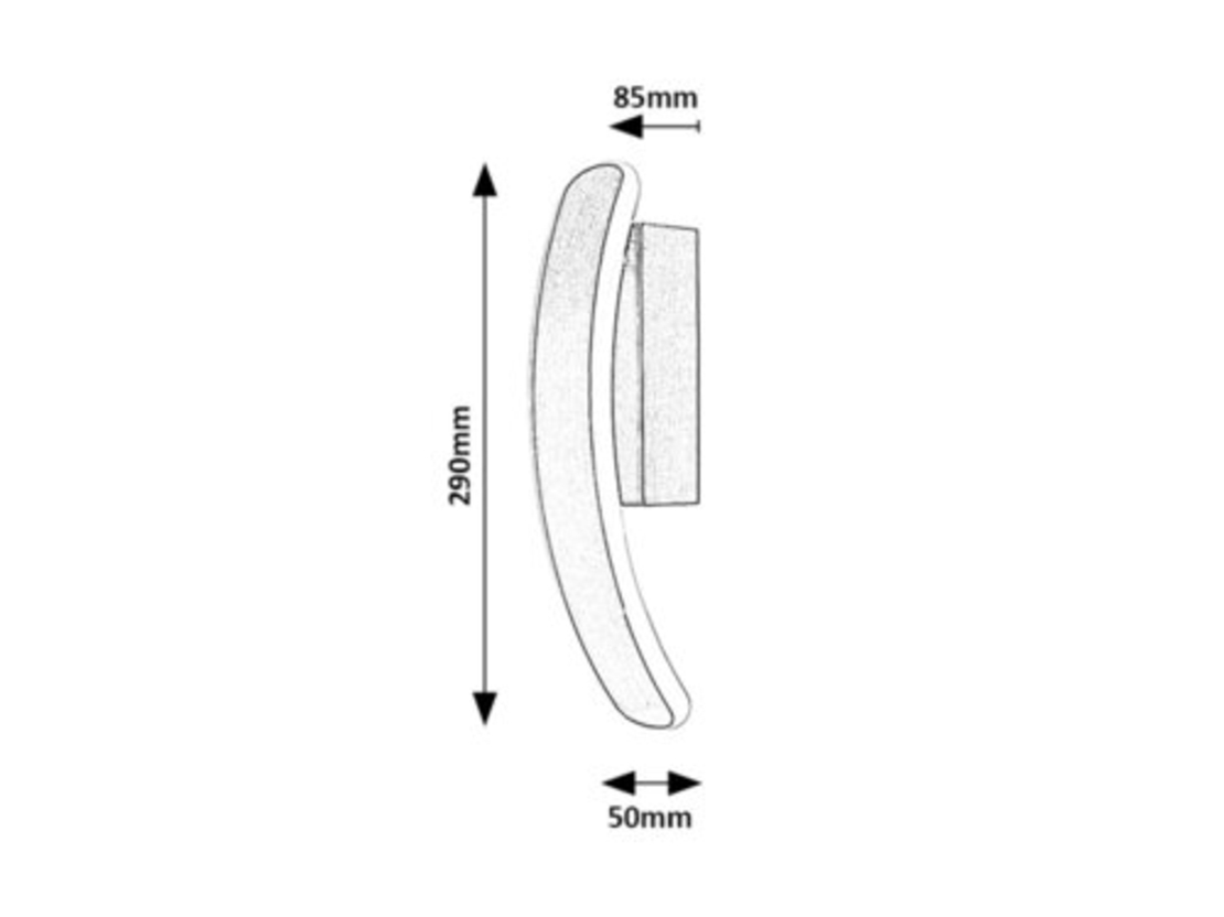 Модерен LED стенен аплик 12W с топло бяла светлина – 3000K