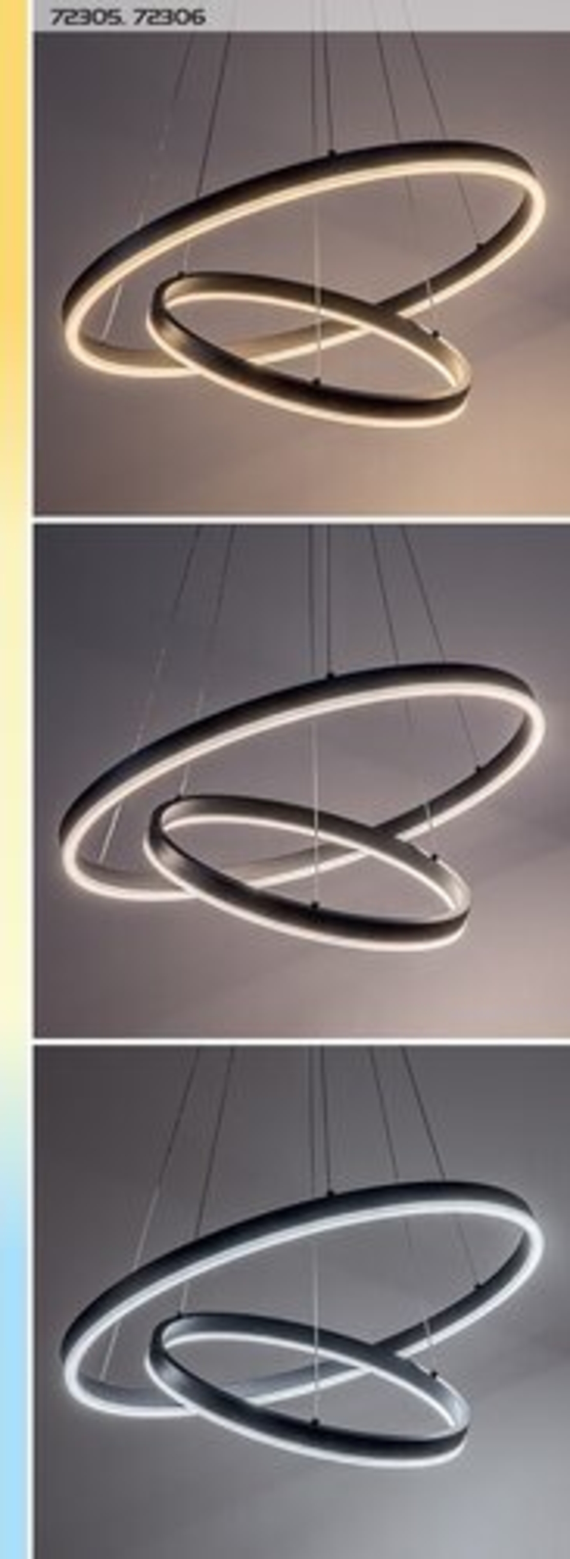 Модерен LED полилей Isaure – 80W, CCT 3000K–6500K, димируем, с дистанционно