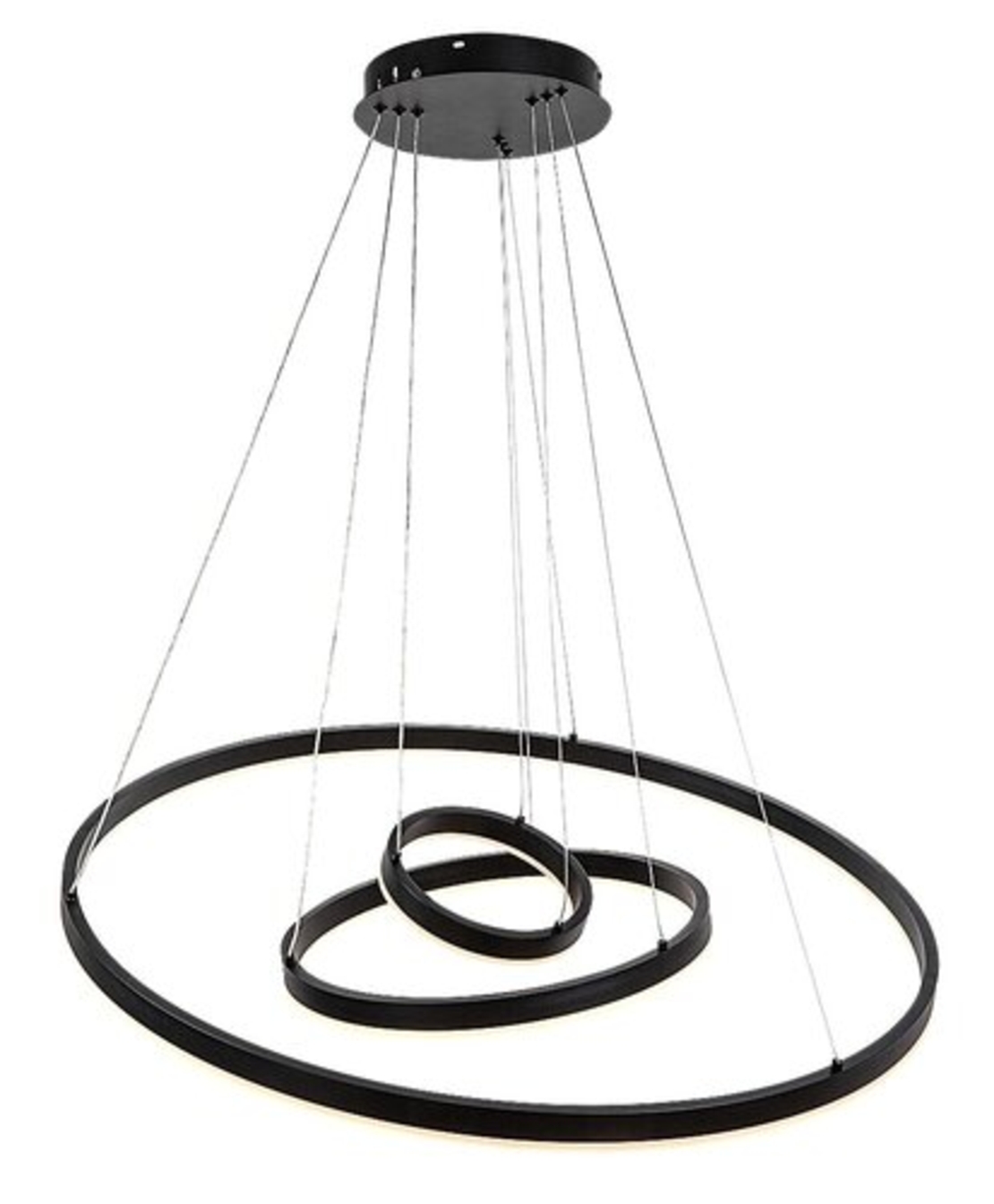 Модерен LED полилей Isaure – 100W, CCT 3000K–6500K, димируем, с дистанционно