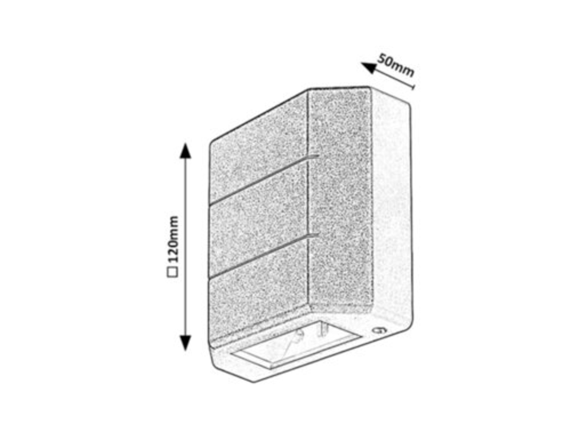 Модерен черен квадратен LED аплик Lippa – компактно фасадно осветление 6W
