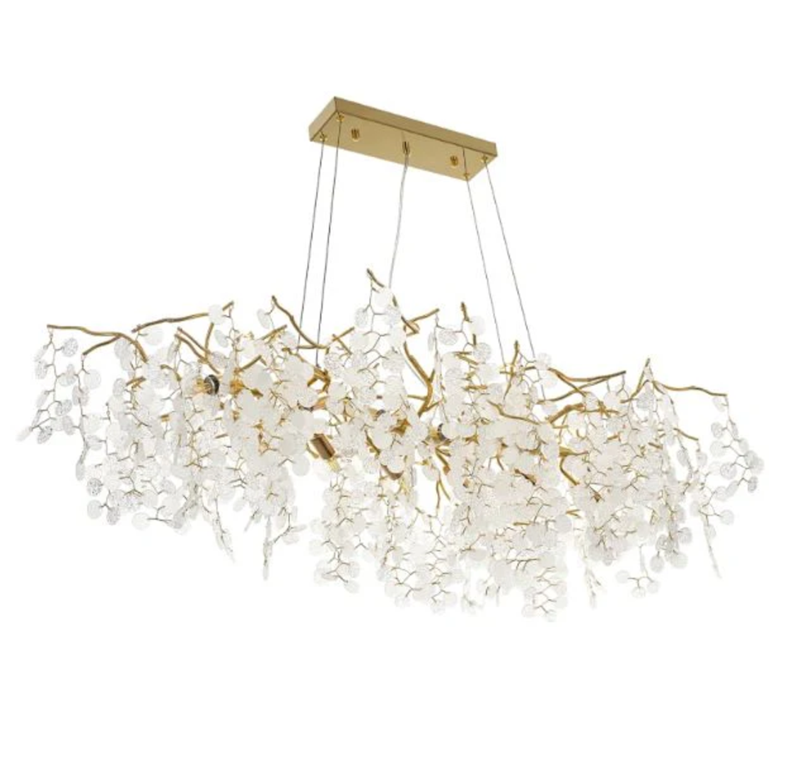 Кристален полилей злато 10xE14 с регулируема височина