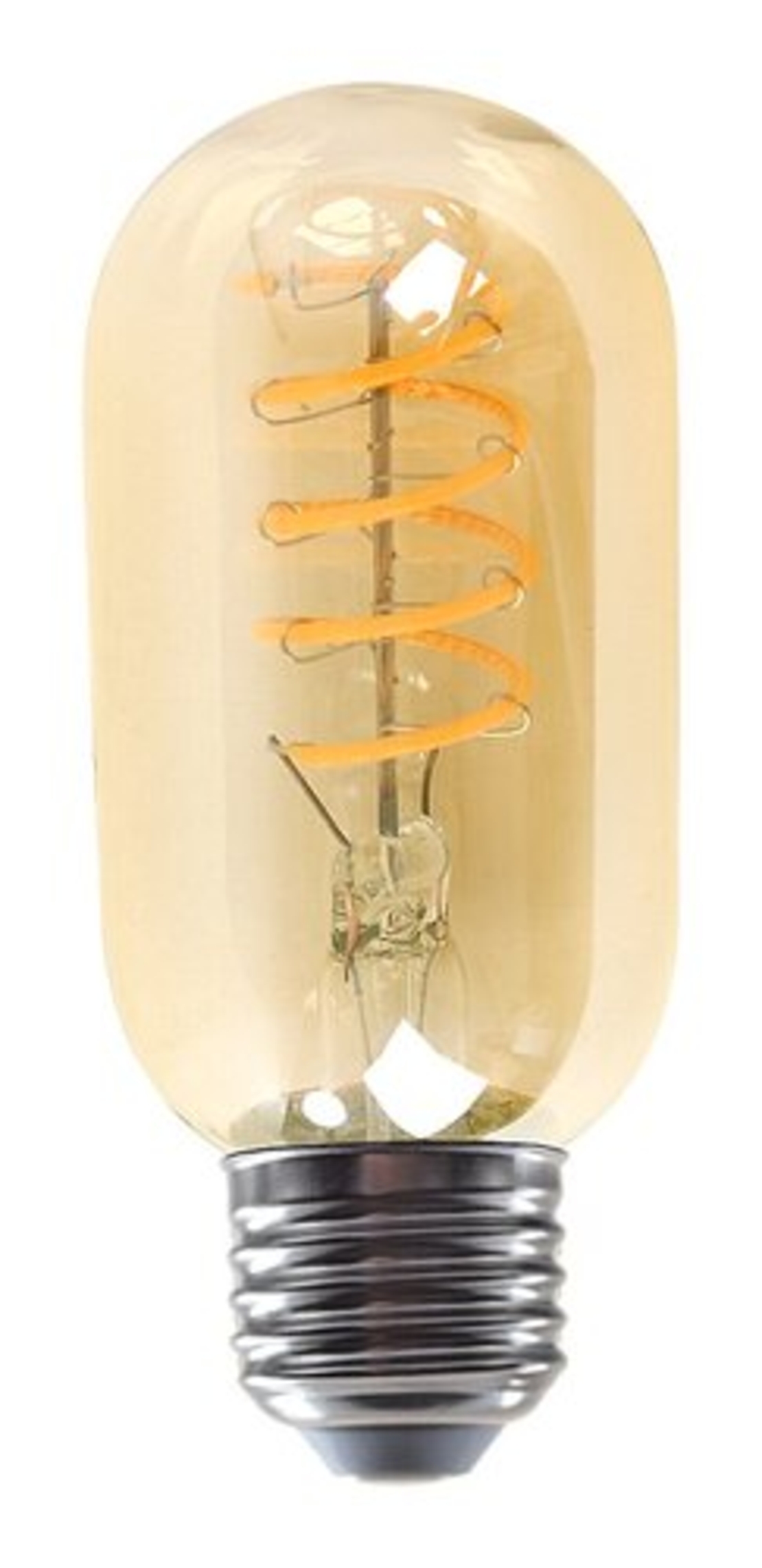 LED филаментна крушка T45, 4W, E27, 3000K, топло бяло, кехлибарено стъкло