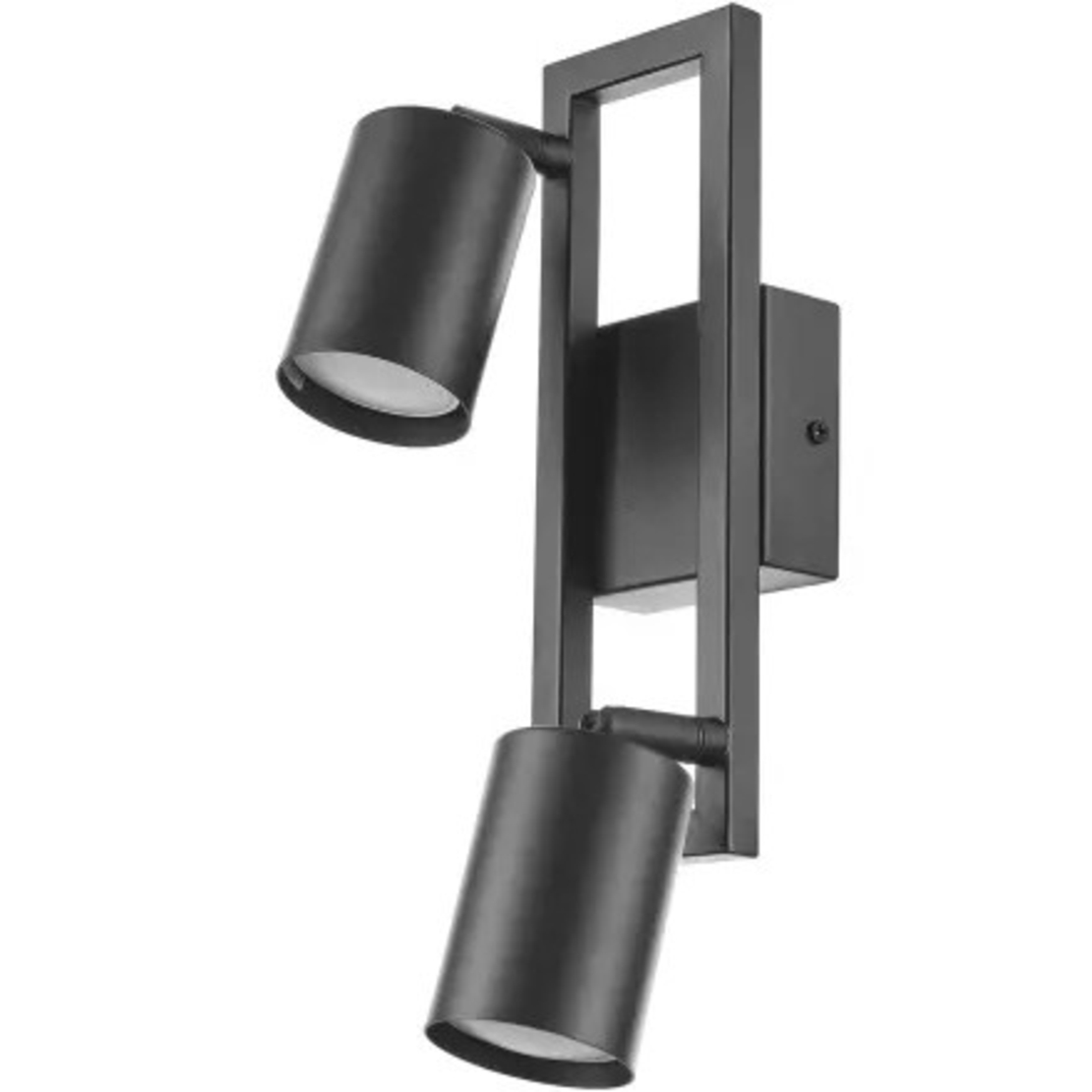 Спот черен, метал, 2×GU10, модерен стил, подвижни рамена