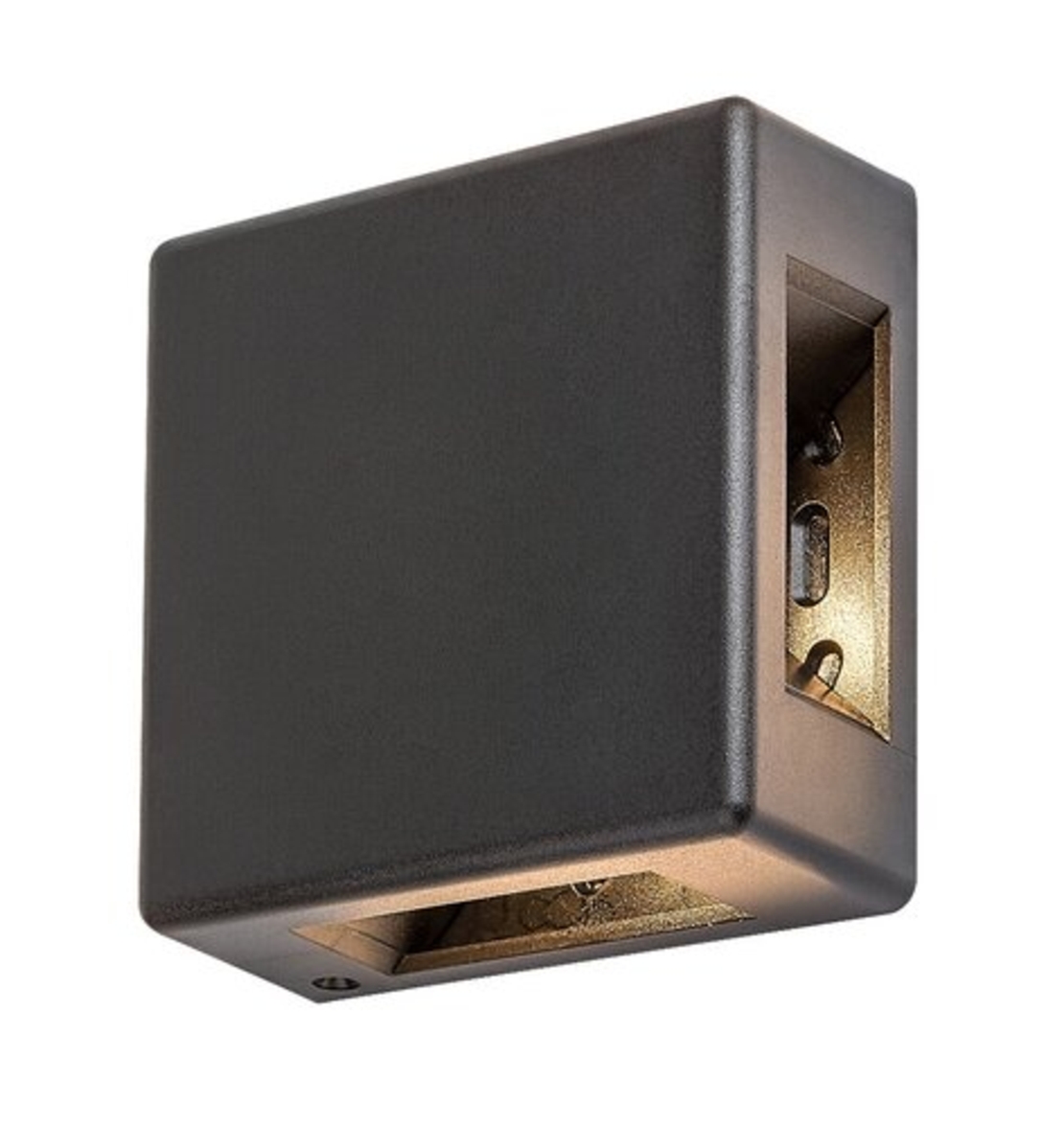 Компактен квадратен LED аплик Lippa в черно – стилно фасадно осветление 6W