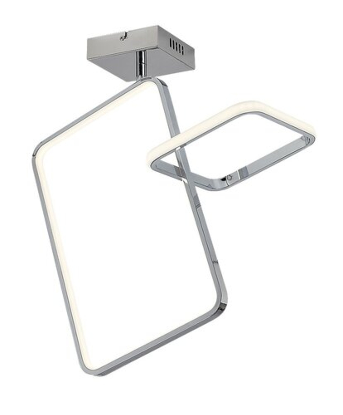 Модерен LED плафон Malwen – 36W, 3600 lm, хром, 4000K естествена светлина