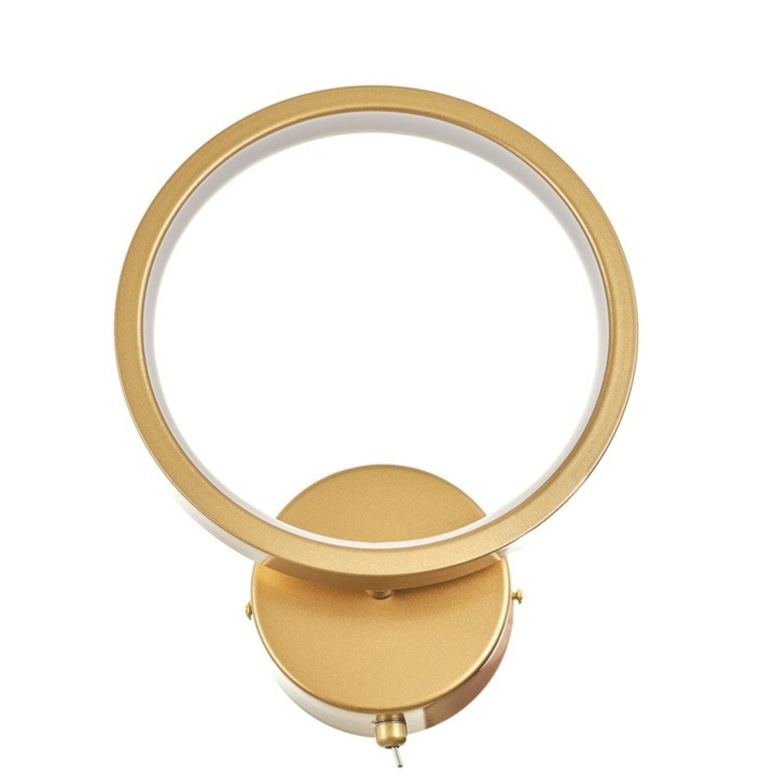 Модерен LED стенен аплик 20W – матирано злато и регулируема светлина с ключ