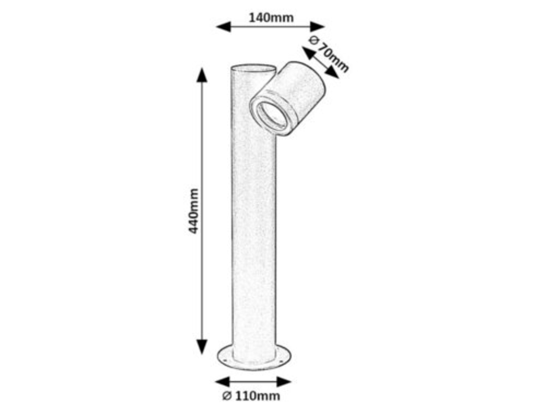 Външен подвижен  LED стълб Enol GU10 с IP44 защита