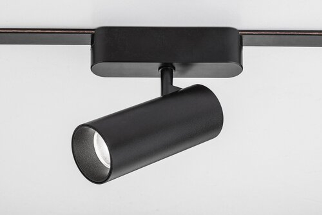 Модерен LED релсов спот – 10W, естествено бяло 4000K, черен алуминий