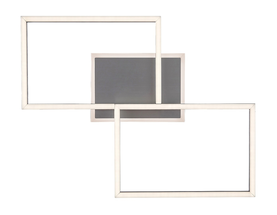 Модерен LED таванен плафон 40W – сив, 2700K–3500K, 1500–2500lm