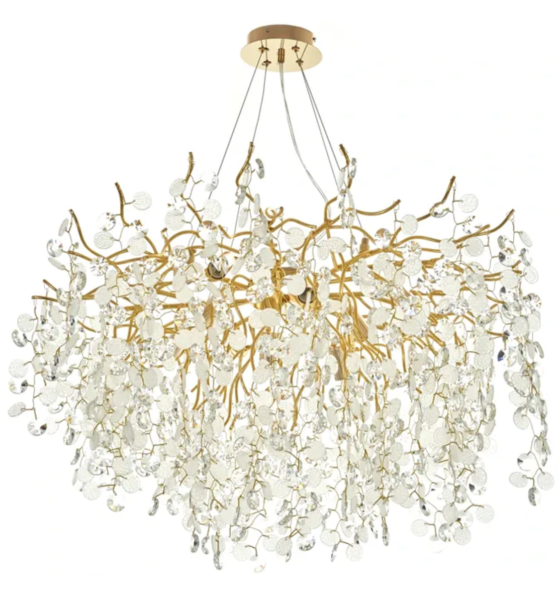 Полилей злато с кристали 8 x E14