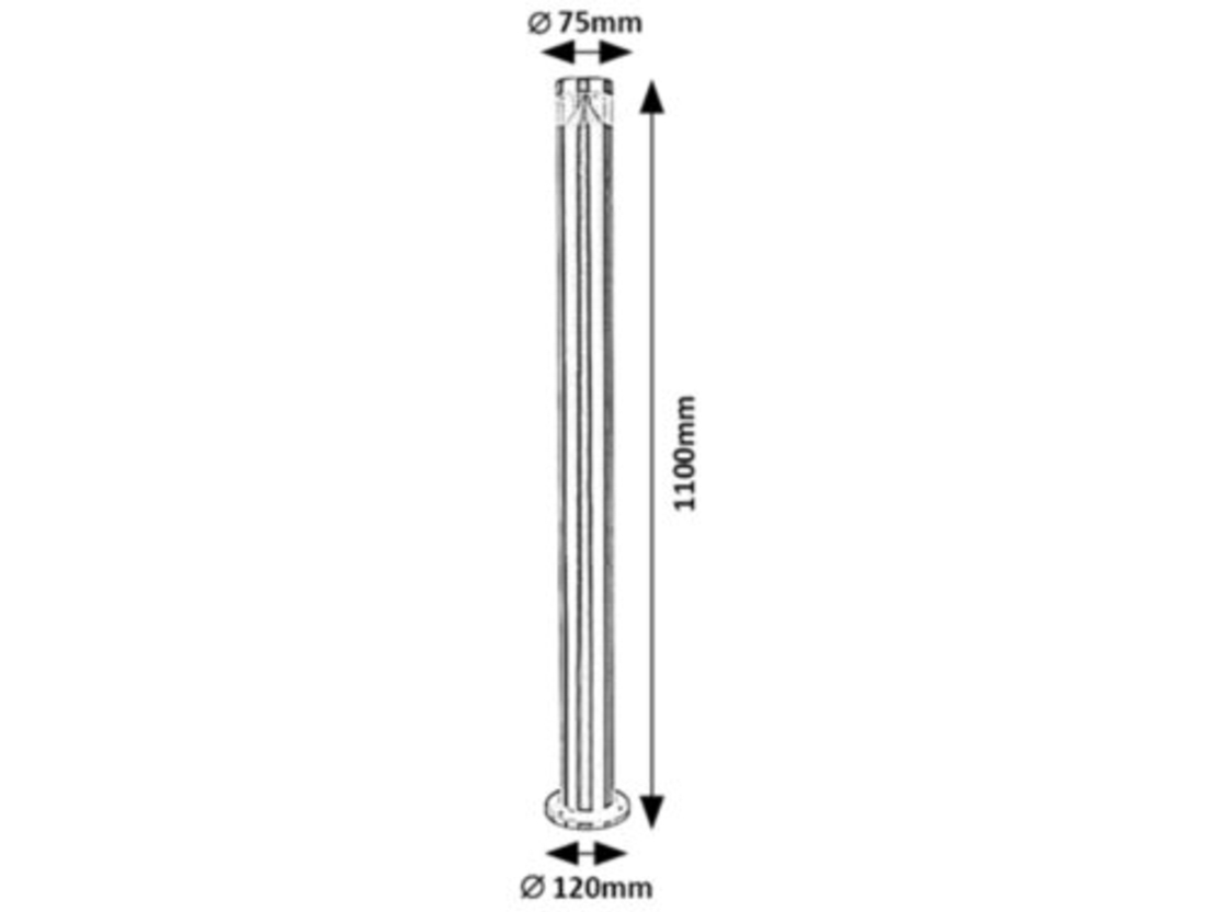 Модерен външен стълб Lisbon LED 7W – елегантно осветление за градина с IP54 защита