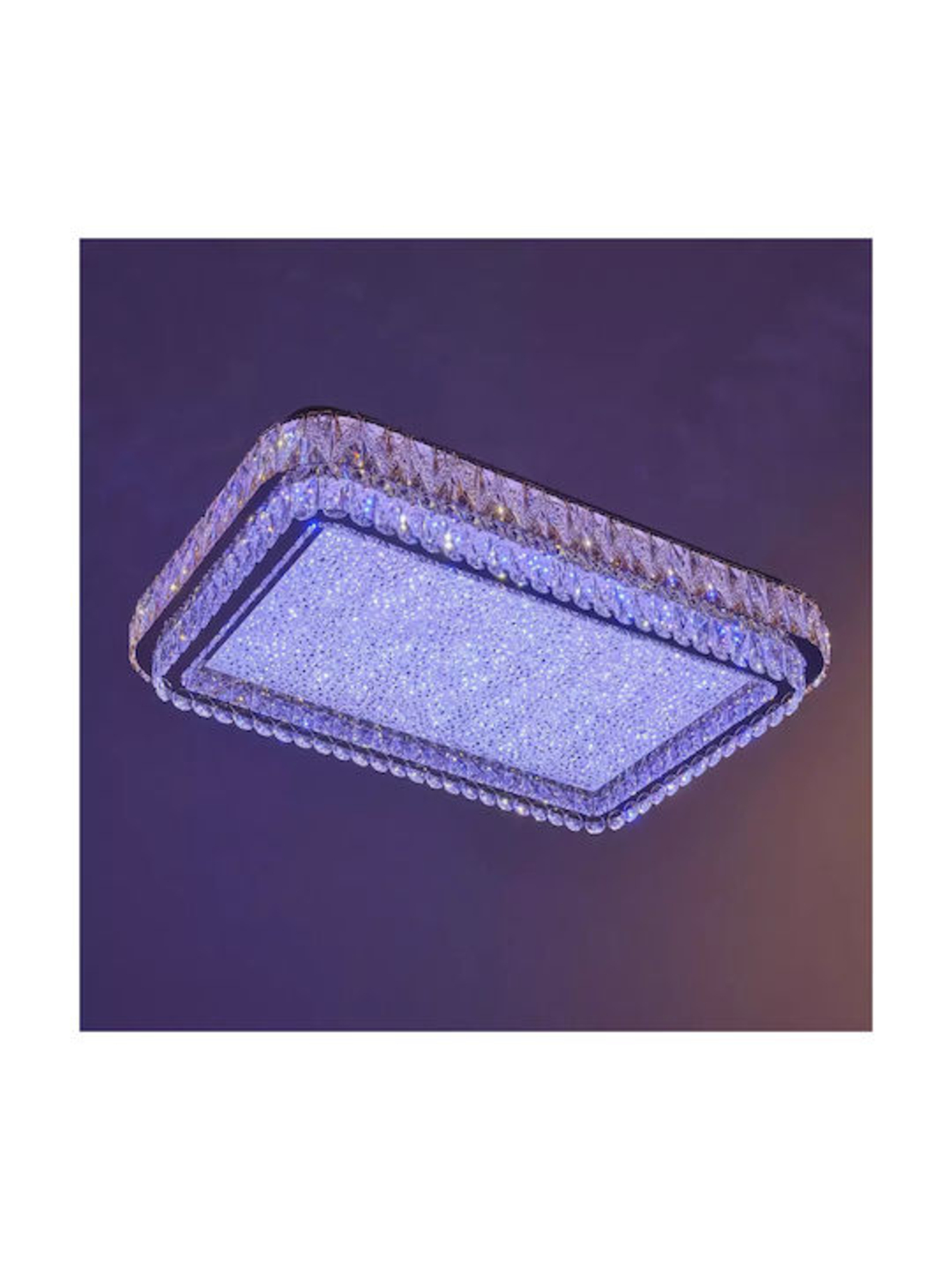 Луксозен LED полилей от метал и кристал – златен, 288W, с дистанционно управление