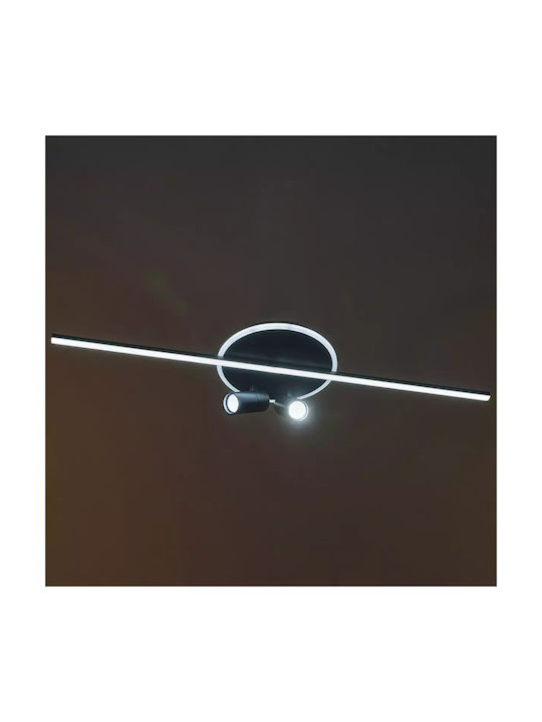 Smart LED таванен плафон 46W – модерен черен дизайн и регулируема светлина