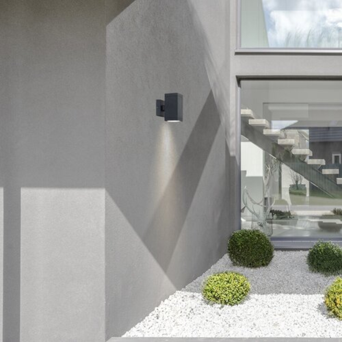 Двоен външен аплик Buffalo – минималистичен антрацитен дизайн с GU10 осветление