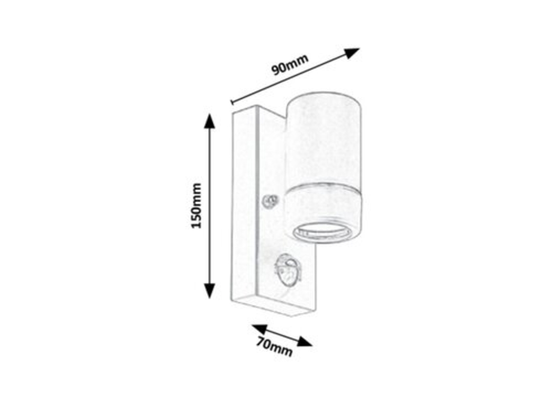 Външен аплик Medina с датчик за движение – минимален дизайн и практична функционалност