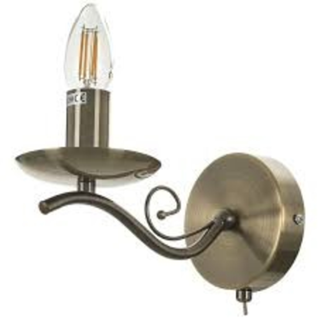 Класически стенен аплик в бронз – елегантен акцент с вграден ключ