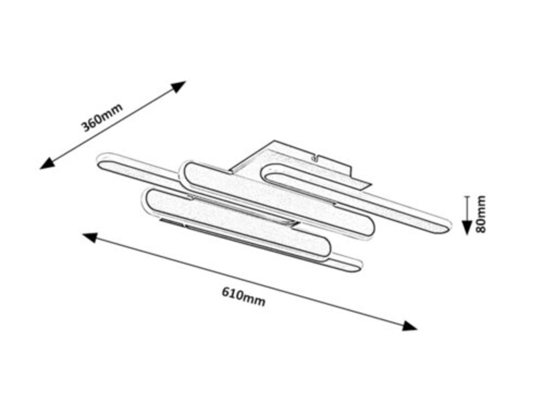 Модерен LED  плафон 36W с регулируема цветна температура – черен