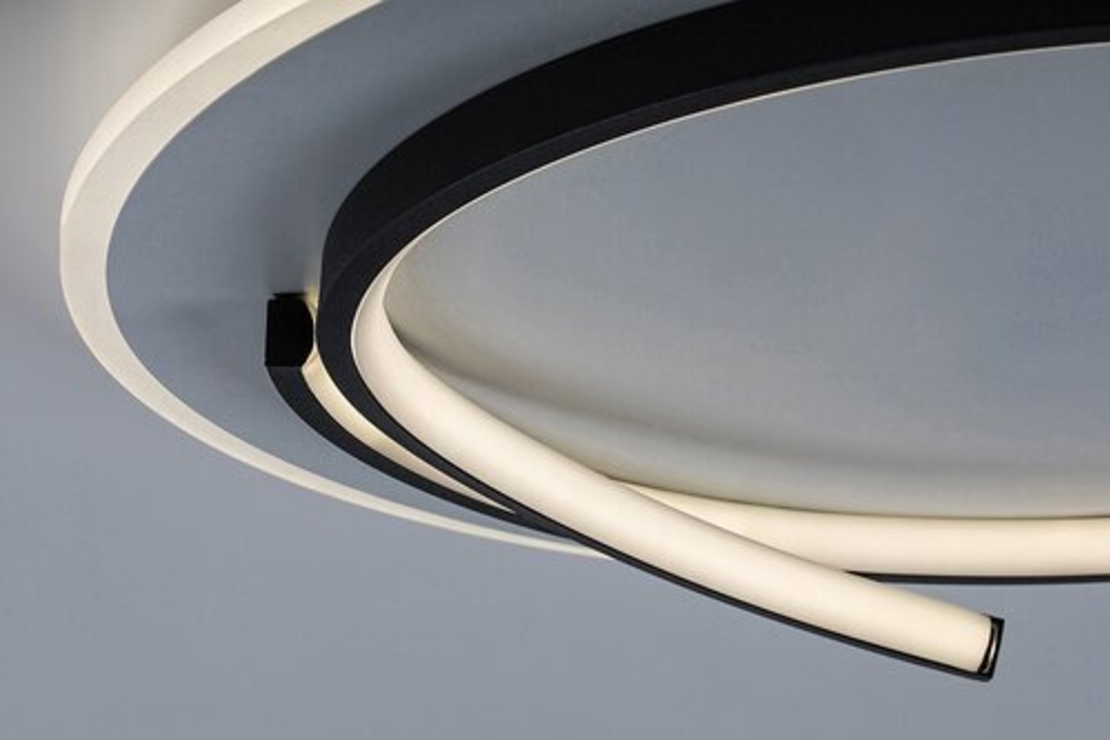 Модерен LED плафон 40W – черен, естествена светлина 4000K